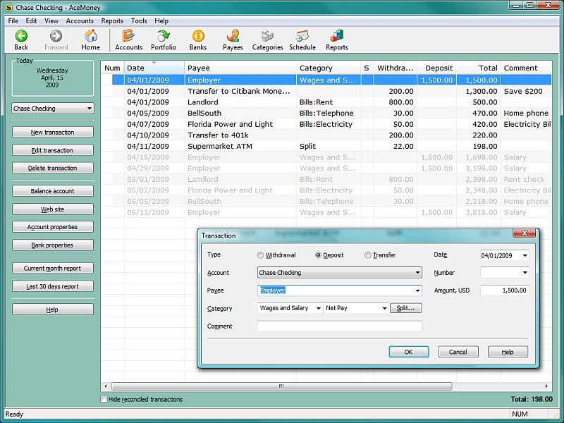 AceMoney Lite Screenshot